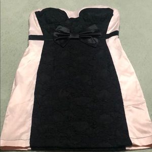 New Stretchy Satin & Lace Dress